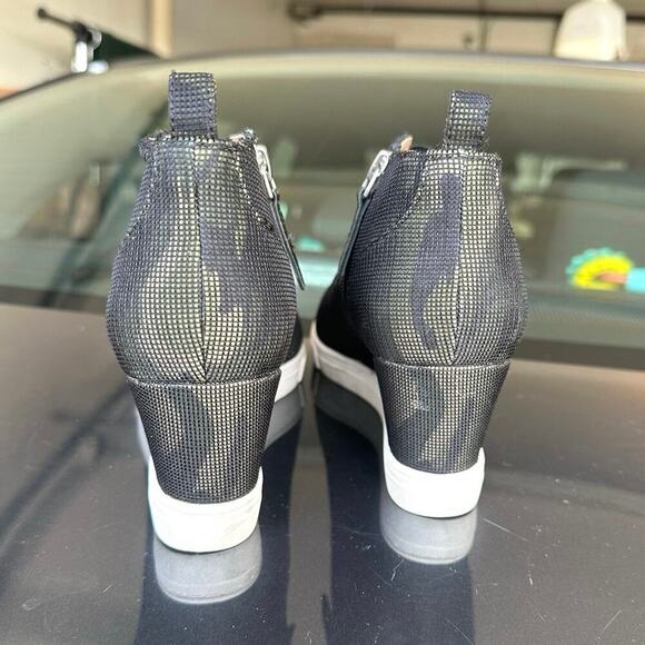 Linea Paolo Felicia Women’s Platform Wedge Sneaker Bootie Size 5M Green Camo - Picture 4 of 12